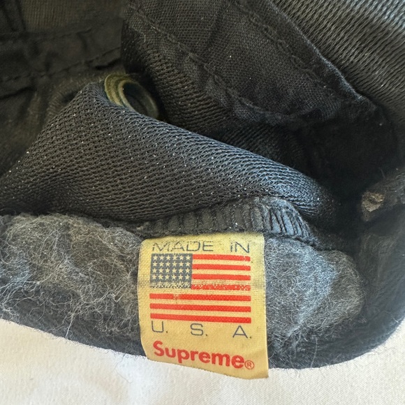 Supreme Cotton Camp Cap in Black - Picture 5 of 5